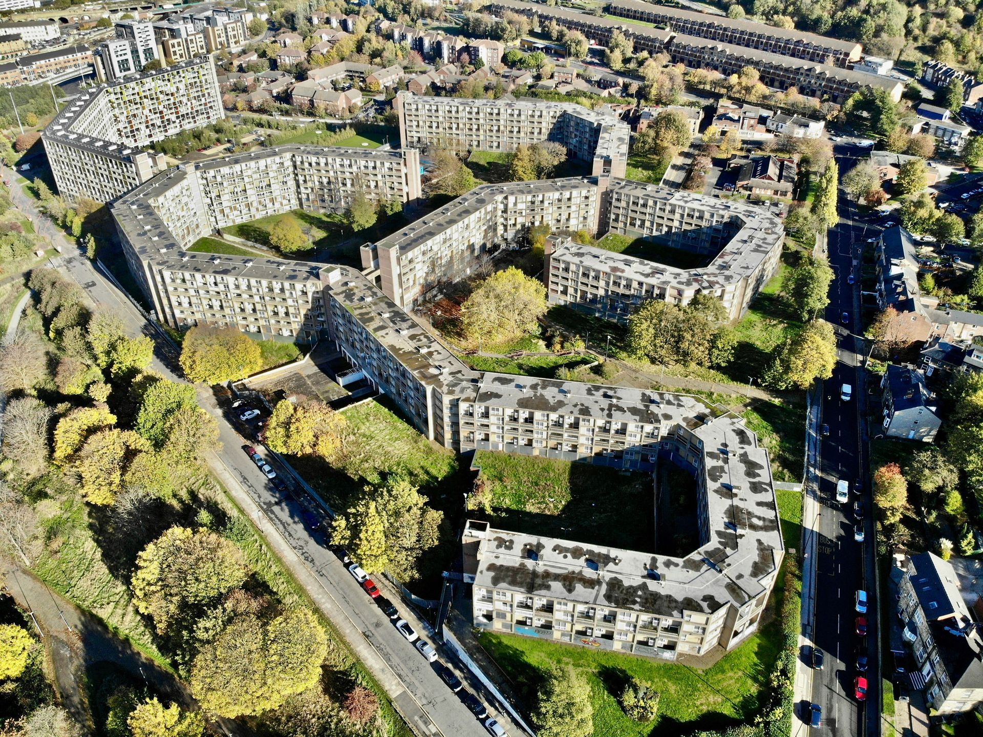 This is a picture of a Residential High-rise Building complex based in London, which would be classed as a High Risk Building under the new Building Safety Act and is subject to the Building Safety Regulator regulations.